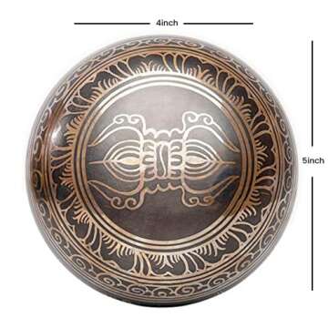 Authentic Tibetan Singing Bowl Set - Handmade Nepal Meditation Tool