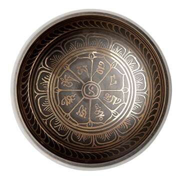 Authentic Tibetan Singing Bowl Set - Handmade Nepal Meditation Tool