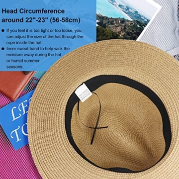 DRESHOW Women Panama Hat with UPF 50% Sun Protection