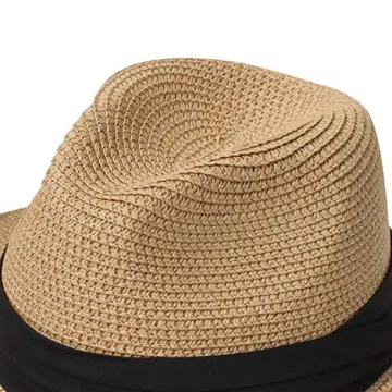 DRESHOW Women Panama Hat with UPF 50% Sun Protection