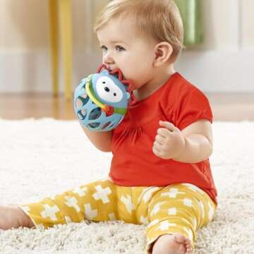 Skip Hop Hedgehog Rattle Toy for Babies' Development