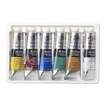 Winsor & Newton Artisan Water-Mixable Oil Colors, Assorted Colors, Set of 6,1.25 oz