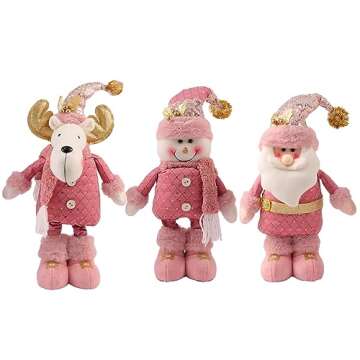Retractable Christmas Snowman Elk Santa Christmas Decorations For Home Ornaments 2024 New Year Gift Home Decor Kids Christmas Santa
