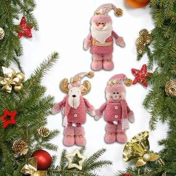 Retractable Christmas Snowman Elk Santa Christmas Decorations For Home Ornaments 2024 New Year Gift Home Decor Kids Christmas Santa