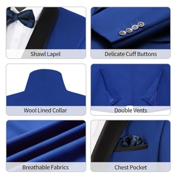 MAGE MALE Men's Slim Fit Tuxedo Jacket for All Occasions