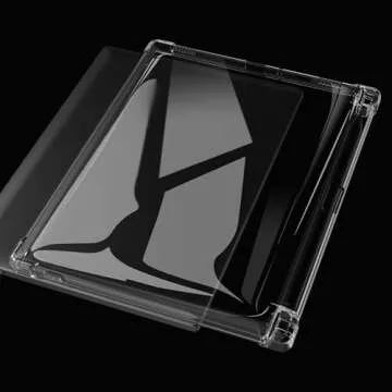 LaoShuSheng Slim Clear Case for 7.8" Onyx Boox Tab Mini C e-Reader (2023 Released) - Ultra-Thin Lightweight Transparent Flexible Soft Back Cover with Pen Holder (Clear)