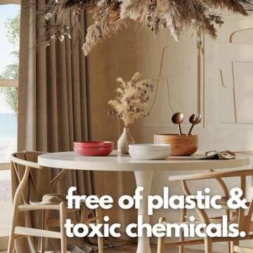 Ziruma Salad Bowls, Wooden Salad Bowls Set, Large White Oak Wood Serving Bowl for Fruits, Salad, 10.2" Big Salad Bowl with American Walnut Serving Utensils