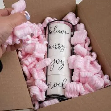 Magicwater Supply - .25 Cu Ft - Pink Packing Peanuts - Anti-Static S Shaped Cushion for Shipping, Void Filling & Storage - Protect Your Goods. 1/4 of a Cubic Foot of Packing Peanuts.