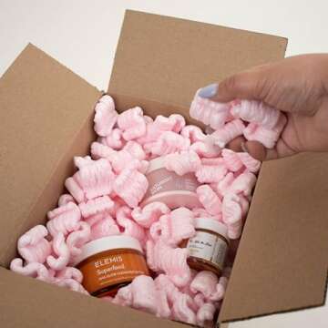 Magicwater Supply - .25 Cu Ft - Pink Packing Peanuts - Anti-Static S Shaped Cushion for Shipping, Void Filling & Storage - Protect Your Goods. 1/4 of a Cubic Foot of Packing Peanuts.