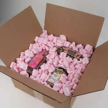 Magicwater Supply - .25 Cu Ft - Pink Packing Peanuts - Anti-Static S Shaped Cushion for Shipping, Void Filling & Storage - Protect Your Goods. 1/4 of a Cubic Foot of Packing Peanuts.