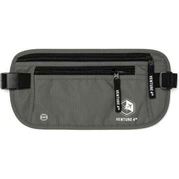 Protect Your Valuables: VENTURE 4TH RFID Money Belt for Travel