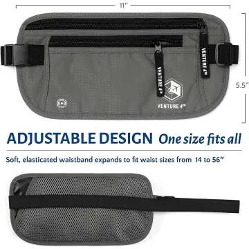 VENTURE 4TH RFID Money Belt for Safe Travel