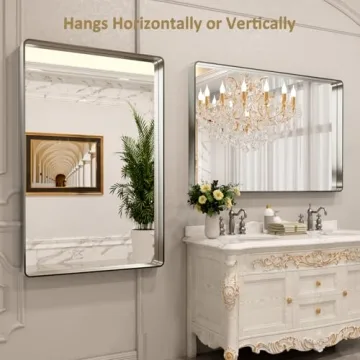 Stylish LOAAO 50X30 Inch Bathroom Mirror for Modern Homes