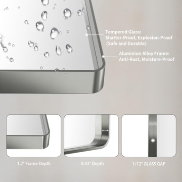 Stylish LOAAO 50X30 Inch Bathroom Mirror for Modern Homes