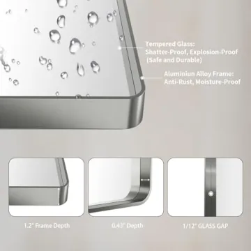 Stylish LOAAO 50X30 Inch Bathroom Mirror for Modern Homes