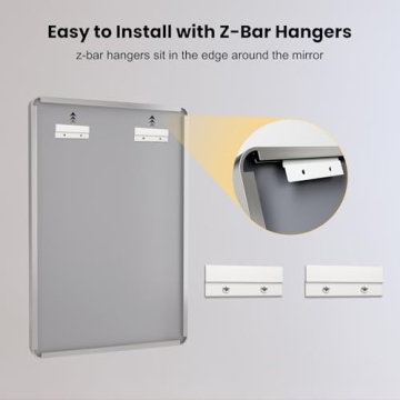 Stylish LOAAO 50X30 Inch Bathroom Mirror for Modern Homes