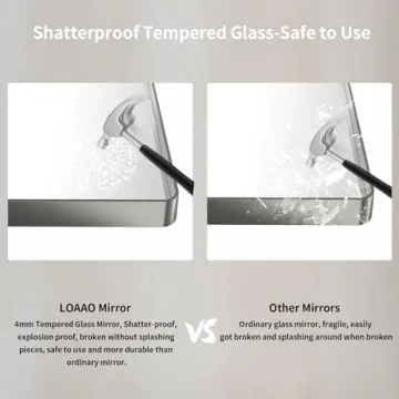 Stylish LOAAO 50X30 Inch Bathroom Mirror for Modern Homes