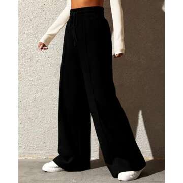BTFBM Women's Casual Sweatpants Comfy Wide Leg Joggers