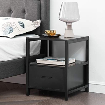 VECELO Nightstand Set of 2 Stylish Modern Storage Nightstands