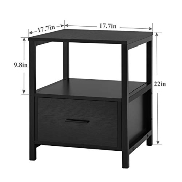 VECELO Nightstand Set of 2 Stylish Modern Storage Nightstands