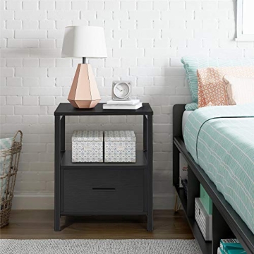 VECELO Nightstand Set of 2 Stylish Modern Storage Nightstands