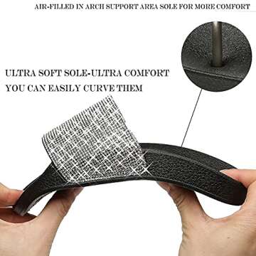 Glitter Slides Clear Rhinestone Flat Sandals For Women 2021 Dressy Summer With Arch Support And Comfort Soft Sole Black Size 7