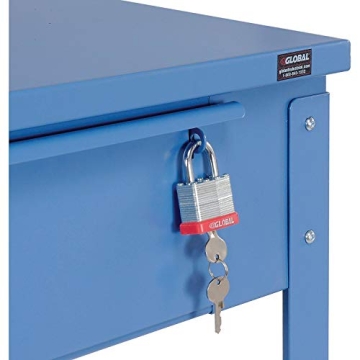 Global Industrial Shop Desk with Pigeonhole & Secure Storage