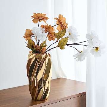 Elegant Golden Vortex Vase Set - Modern 2-Piece Design for Any Space