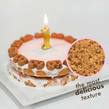 Puppy Cake - Dog Birthday Cake Wheat-Free Cake Mix for Dogs to Eat - Includes Peanut Butter Flavor Cake Mix and Icing Mix - Easy to Make - Bake or Microwave, Natural Ingredients - Made in the USA