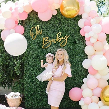 Wooden Baby Shower Sign with Gold Painted for Events