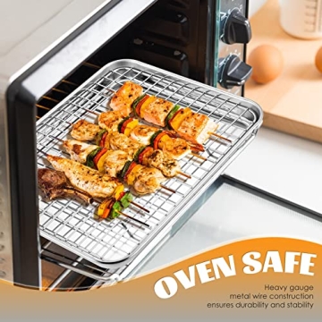 Small Stainless Steel Baking Cooling Racks Set of 2