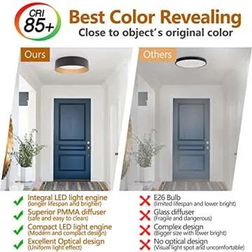 Bargeni 12.5 inch Dimmable Flush Mount Ceiling Light