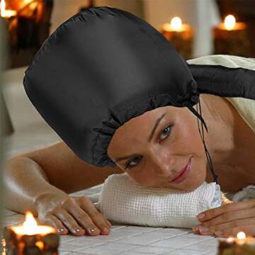 Winzwon Bonnet Hooded Dryer Attachment-Upgraded Hair Dryer Bonnet Portable Lightweight For Drying Curly Straight Hair Travel Haircare Salon With Adjustable Snap and Extended Hose