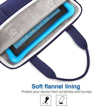 MoKo 7-8" Kids Tablet Sleeve, Neoprene Carrying Case Bag Fits Fire HD 8 Kids Edition 2018, Luna Controller, Fire HD 8 Plus/Fire HD 8 2020, Fire 7 Kids Pro 2021, Fire HD 8 Kids Pro 2021, Indigo