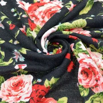 DRESHOW BQUBO Newborn Floral Receiving Blankets Newborn Baby Swaddling Hats Sleepsack Toddler Warm Shower Gift 3 Pack