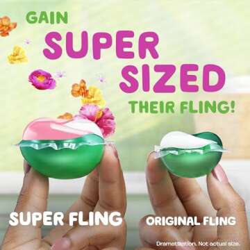 Gain Super Sized Flings Laundry Detergent Pacs, 32 Count, Hibiscus Hula Scent
