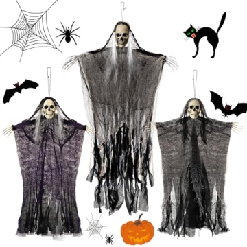 3PCS Skeleton Ghosts Decorations for Spooktacular Outdoor Halloween Fun