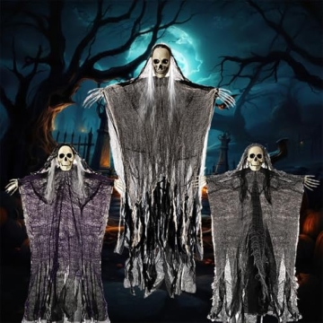 Skeleton Ghosts Outdoor Halloween Decorations - 3PCS