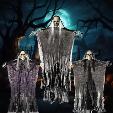 Skeleton Ghosts Outdoor Halloween Decorations - 3PCS