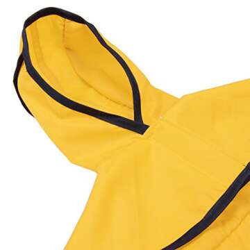HDE Dog Raincoat Hooded Slicker Poncho for Small to X-Large Dogs and Puppies Yellow - M