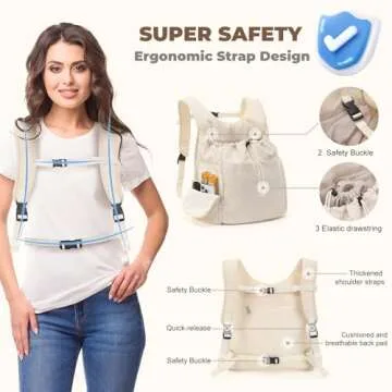 TailTrek Dog Front Carrier Backpack, Adjustable Pet Dog Carrier Backpack Ventilated Mesh Dog Travel Backpack with Zippered Side Windows for Traveling Hiking for Small Medium Dogs Cats (Max 15 lbs)