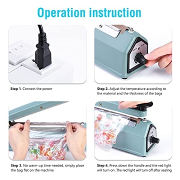 METRONIC 8-Inch Heat Sealer for Easy Bag Sealing