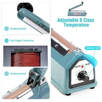 METRONIC 8-Inch Heat Sealer for Easy Bag Sealing