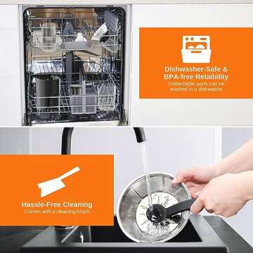 EASEHOLD Juicer Machine, Centrifugal Juicer Extractor with Wide Mouth Large 2.5”Feed Chute for Whole Fruit and Veg, 600W Motor, Juice Maker with 4 Speeds, BPA Free, Easy to Clean, Stainless Steel