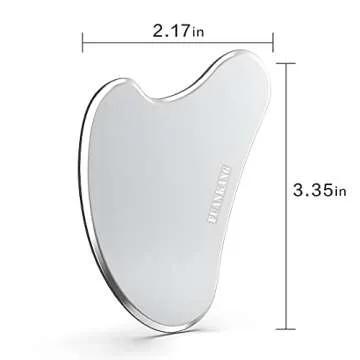 FUANKANG Gua Sha Facial Tools with Travel Pouch Stainless Steel Scraping Massage Tool for Face