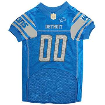NFL Detroit Lions Dog Jersey, Size: Medium. Best Football Jersey Costume for Dogs & Cats. Licensed Jersey Shirt