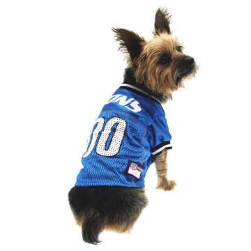 NFL Detroit Lions Dog Jersey, Size: Medium. Best Football Jersey Costume for Dogs & Cats. Licensed Jersey Shirt