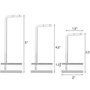 ZEAYEA 6 Pcs Acrylic Earring Display Stand for Elegant Jewelry Organization