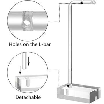 Stylish ZEAYEA Acrylic Earring Display Stand - 6 Pcs