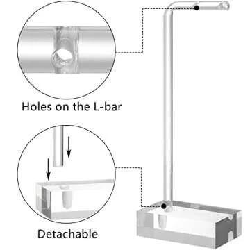 Stylish ZEAYEA Acrylic Earring Display Stand - 6 Pcs